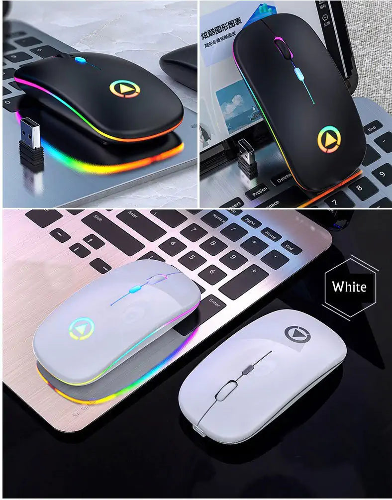 Wireless USB Rechargeable Mouse 2.4GHz RGB
