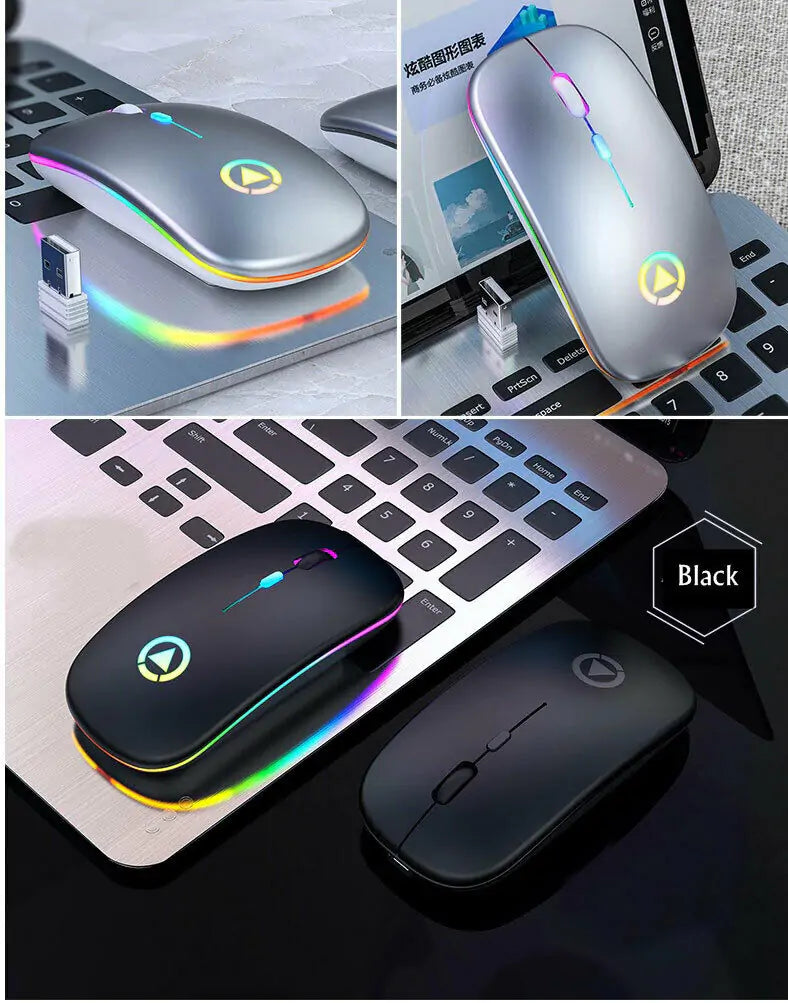 Wireless USB Rechargeable Mouse 2.4GHz RGB
