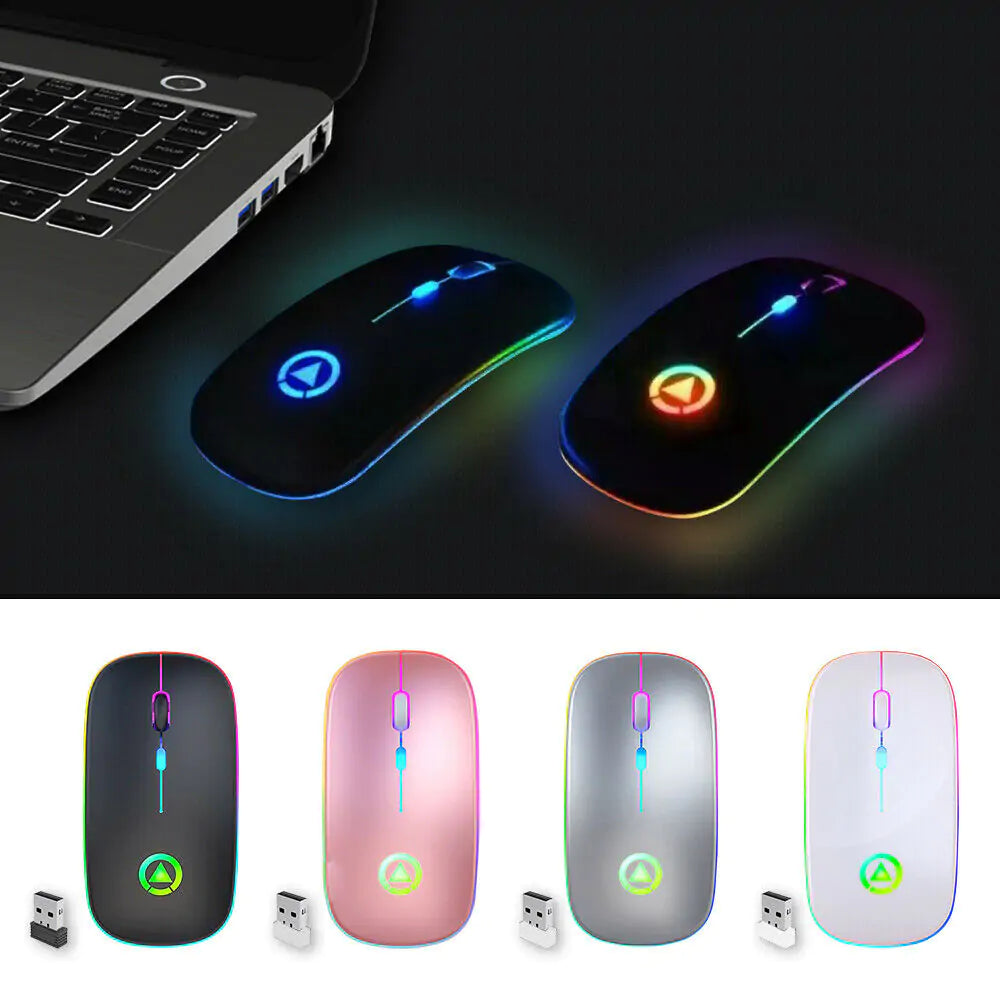 Wireless USB Rechargeable Mouse 2.4GHz RGB