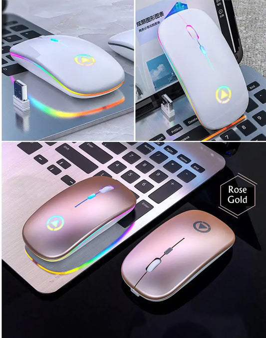 Wireless USB Rechargeable Mouse 2.4GHz RGB